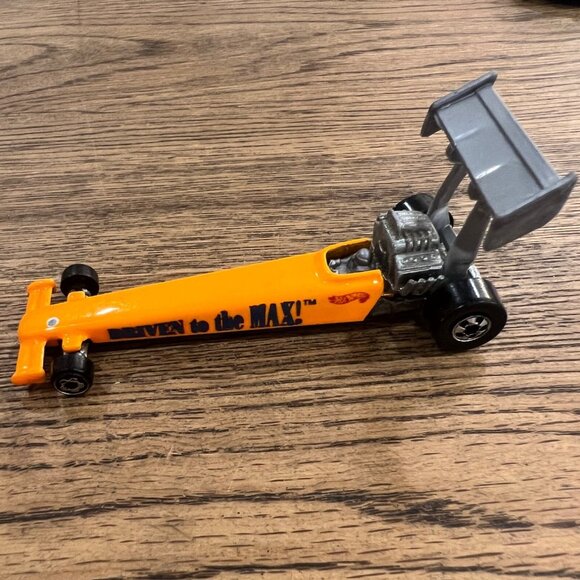 Hot Wheels 1992 Mattel Driven To The Max Dragster Diecast Car Orange Black Gray - Picture 1 of 5
